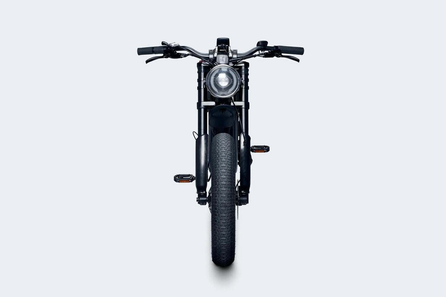 Brat Black front facing image showing headlight and fat tires